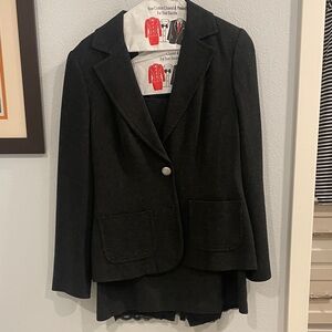 Trina Turk Charcoal Women's Suit. Blazer and Skirt
